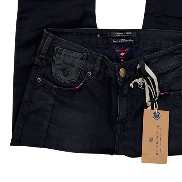 Maison Scotch Parisienne Skinny Jean Leather Patchwork - Picture 8 of 13